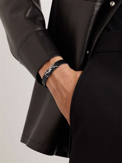 bracelet homme yves saint laurent|yves saint laurent leather bracelet.